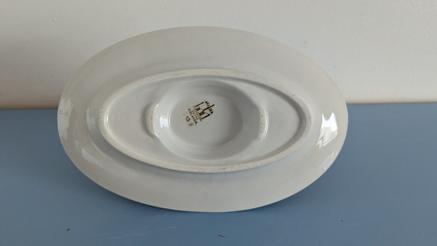 Arabia Siniraitainen G-Mallin Kastikekulho (Piippuleima)