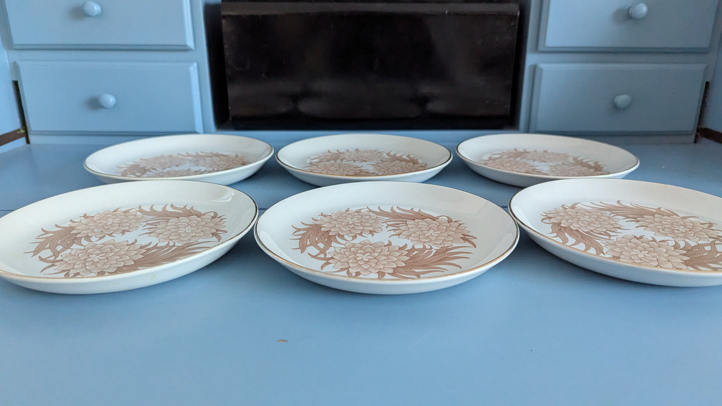 Arabia Pulmu Leipälautanen / Leivoslautanen (6kpl, 1969-1973, Raija Uosikkinen)