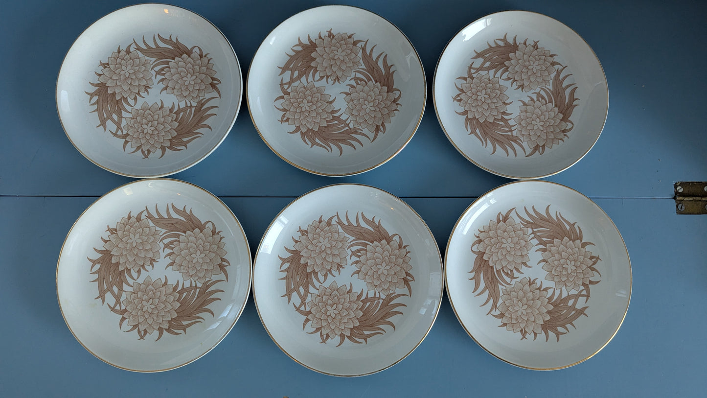 Arabia Pulmu Leipälautanen / Leivoslautanen (6kpl, 1969-1973, Raija Uosikkinen)