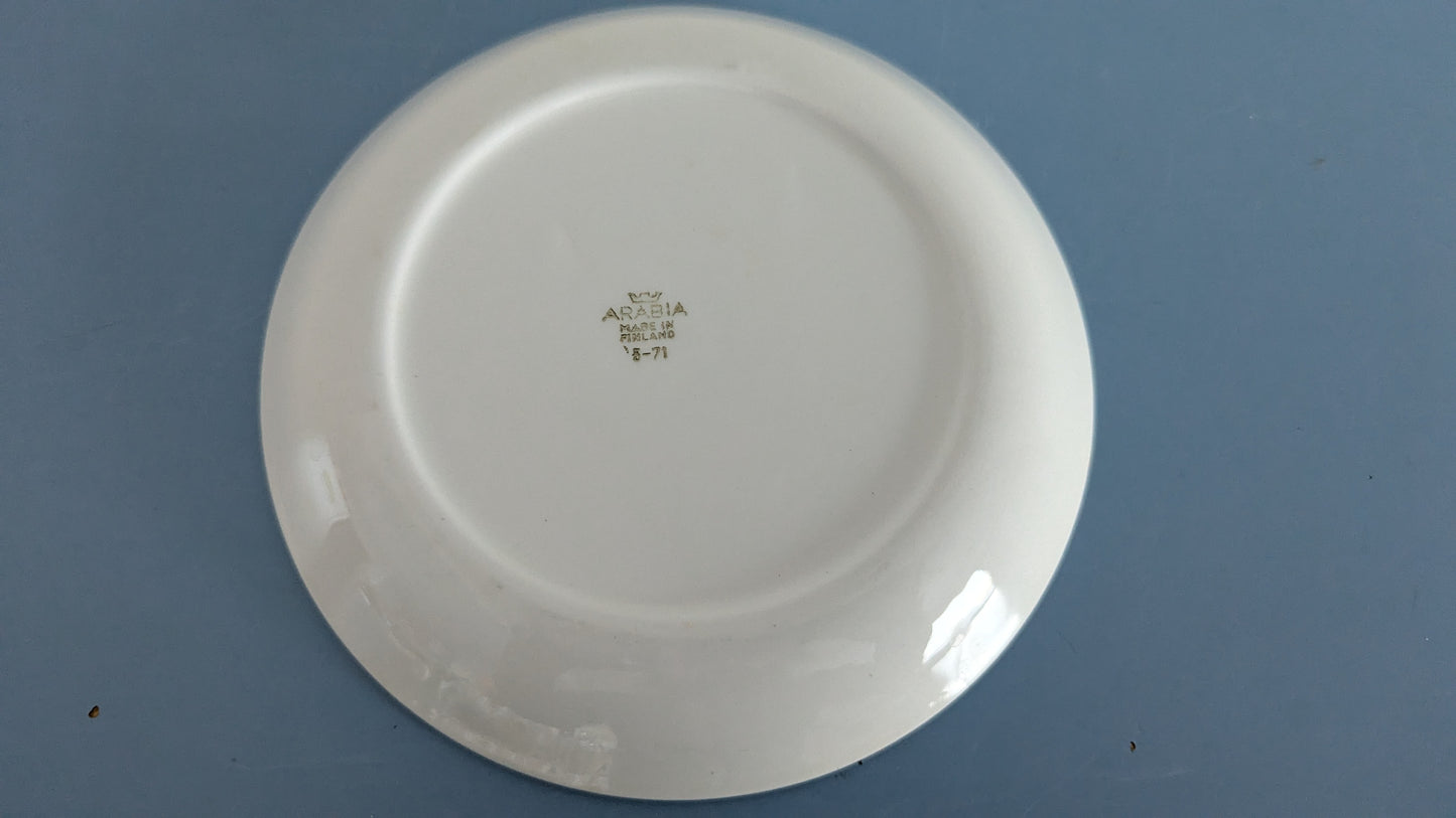 Arabia Pulmu Leipälautanen / Leivoslautanen (6kpl, 1969-1973, Raija Uosikkinen)