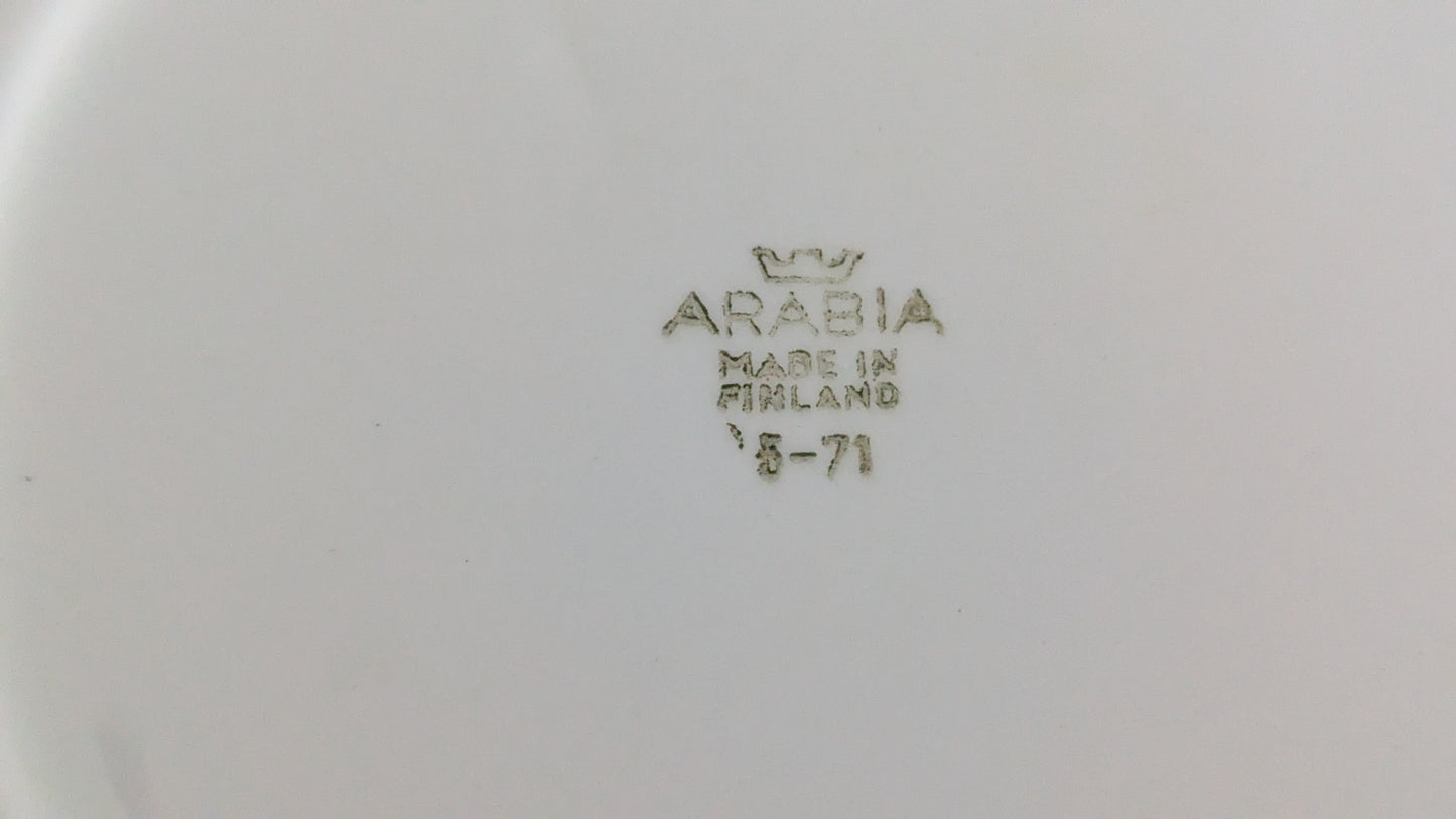 Arabia Pulmu Leipälautanen / Leivoslautanen (6kpl, 1969-1973, Raija Uosikkinen)