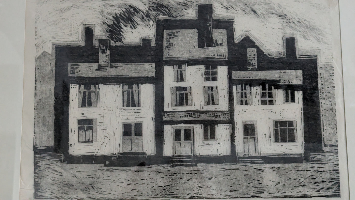 Matti Petäjä - Signeerattu Puupiirros (1958)