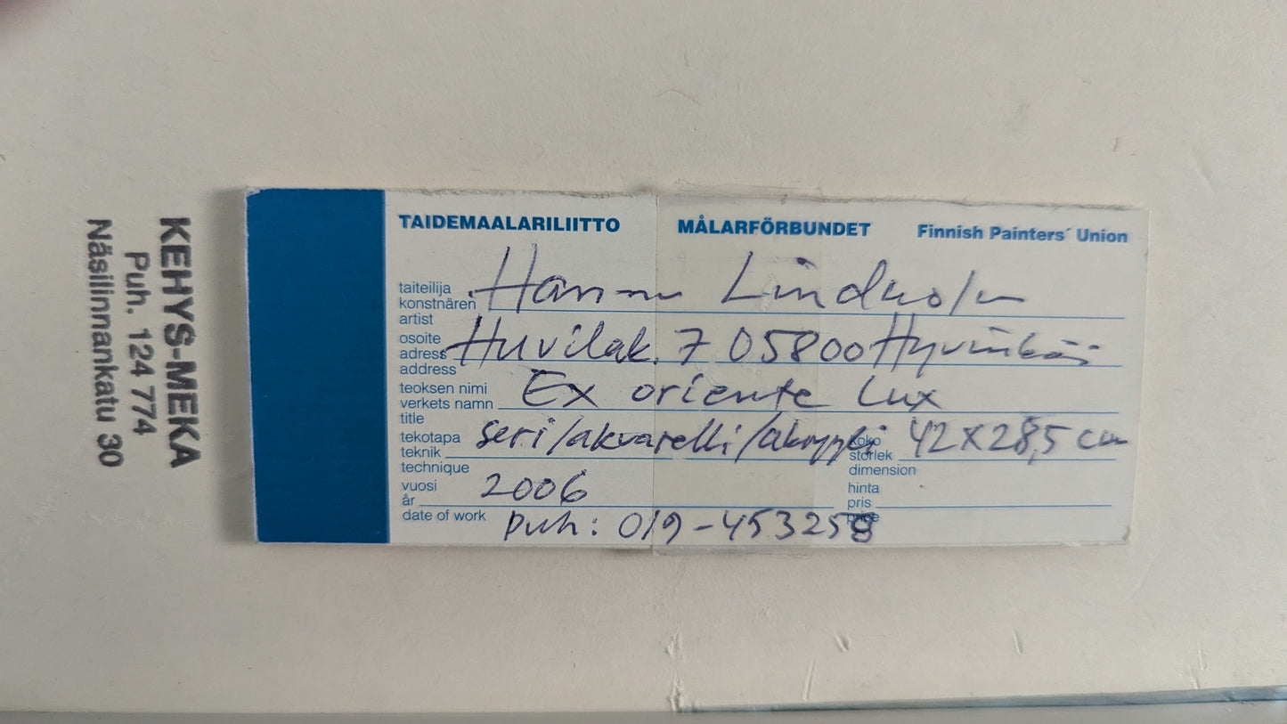 Hannu Lindholm - Ex Oriente Lux (Signeerattu Sekatekniikka 2006)