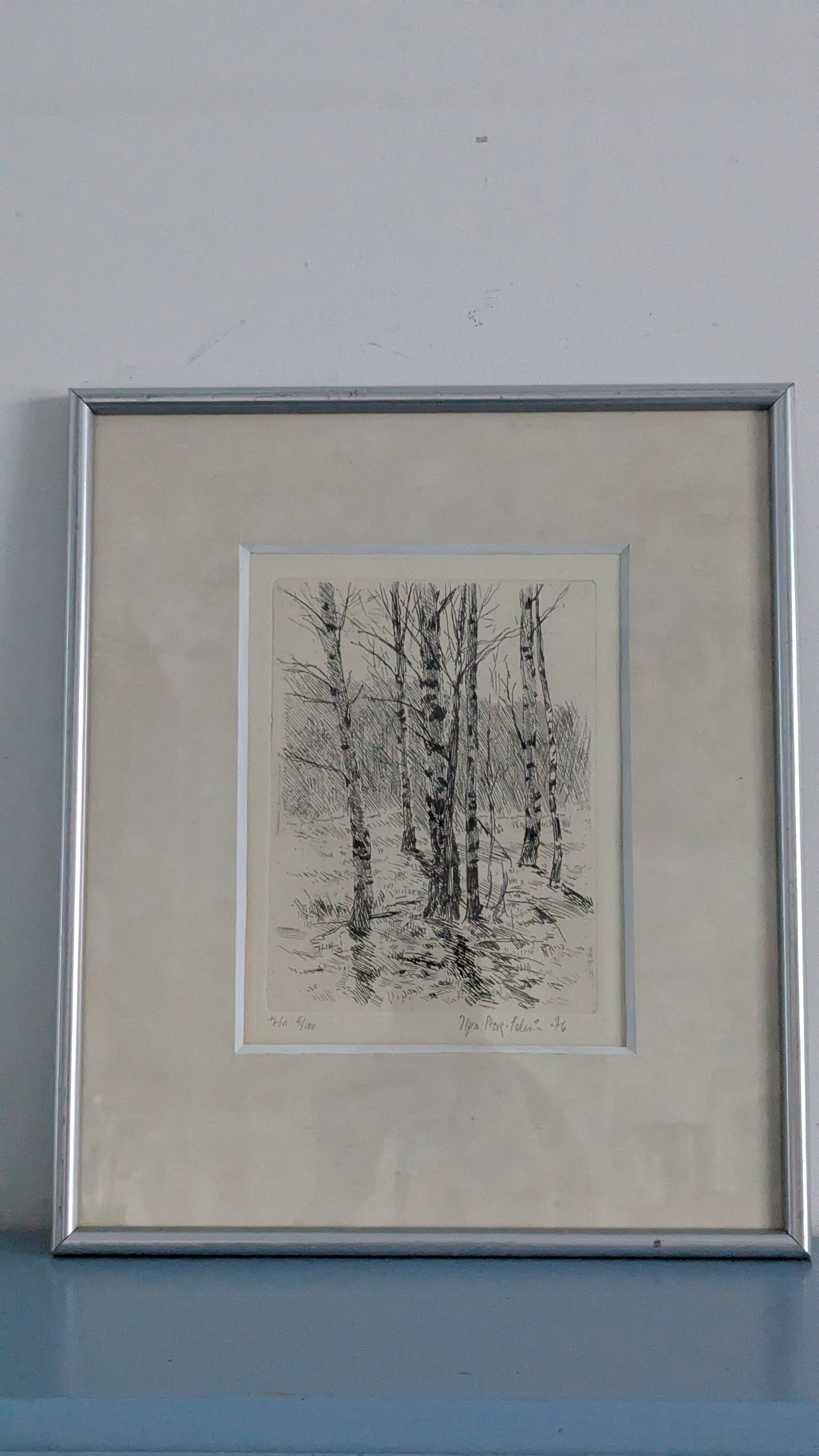 Ilpo Stor-Pellinen - Koivikko (Signeerattu Etsaus 1976)