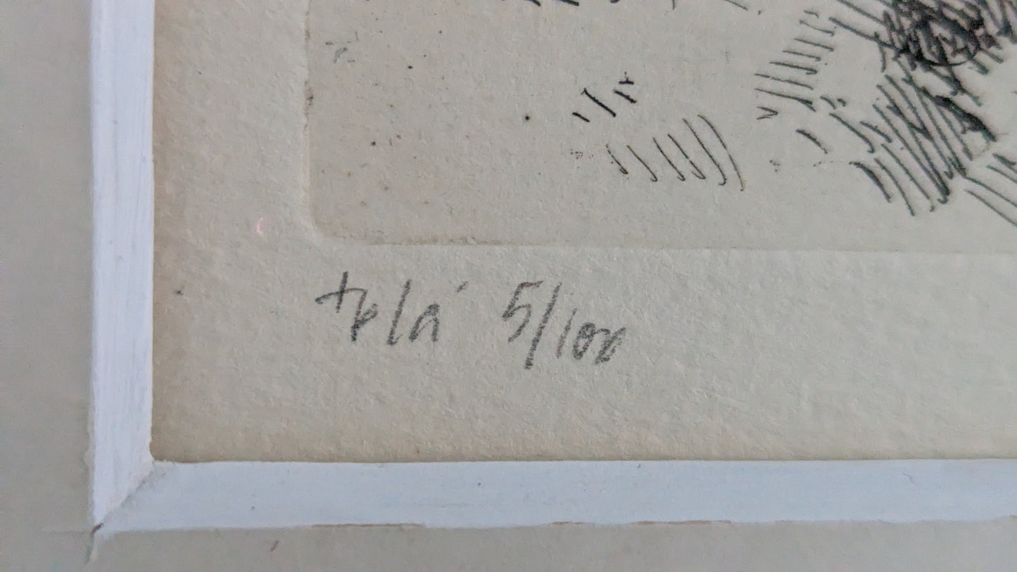 Ilpo Stor-Pellinen - Koivikko (Signeerattu Etsaus 1976)