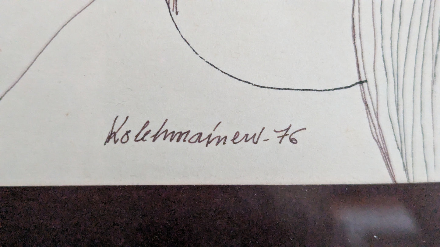 Pertti Kolehmainen - Kadehtivat (Signeerattu Tussityö 1976)