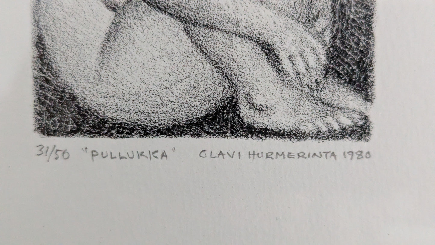 Olavi Hurmerinta - Pullukka (Signeerattu Litografia 1980)