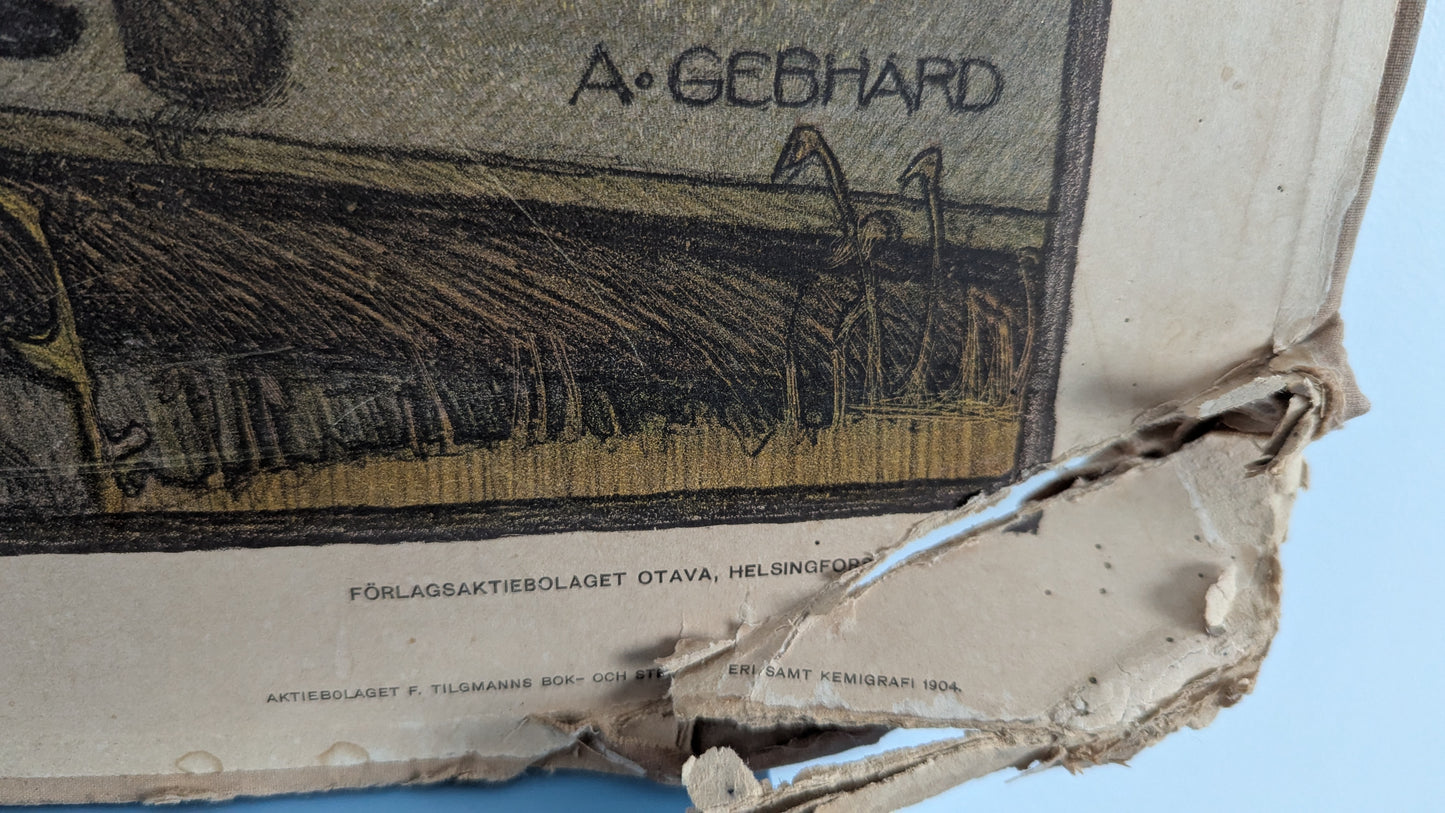 Opetustaulu - Kaarle Knuutinpoika Lähdössä Viipurin Linnasta (1904, Albert Gebhard)