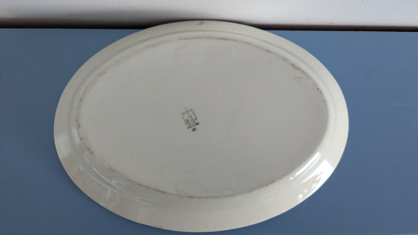 Arabia Siniraita Tarjoiluvati / Vati (Piippuleimalla)