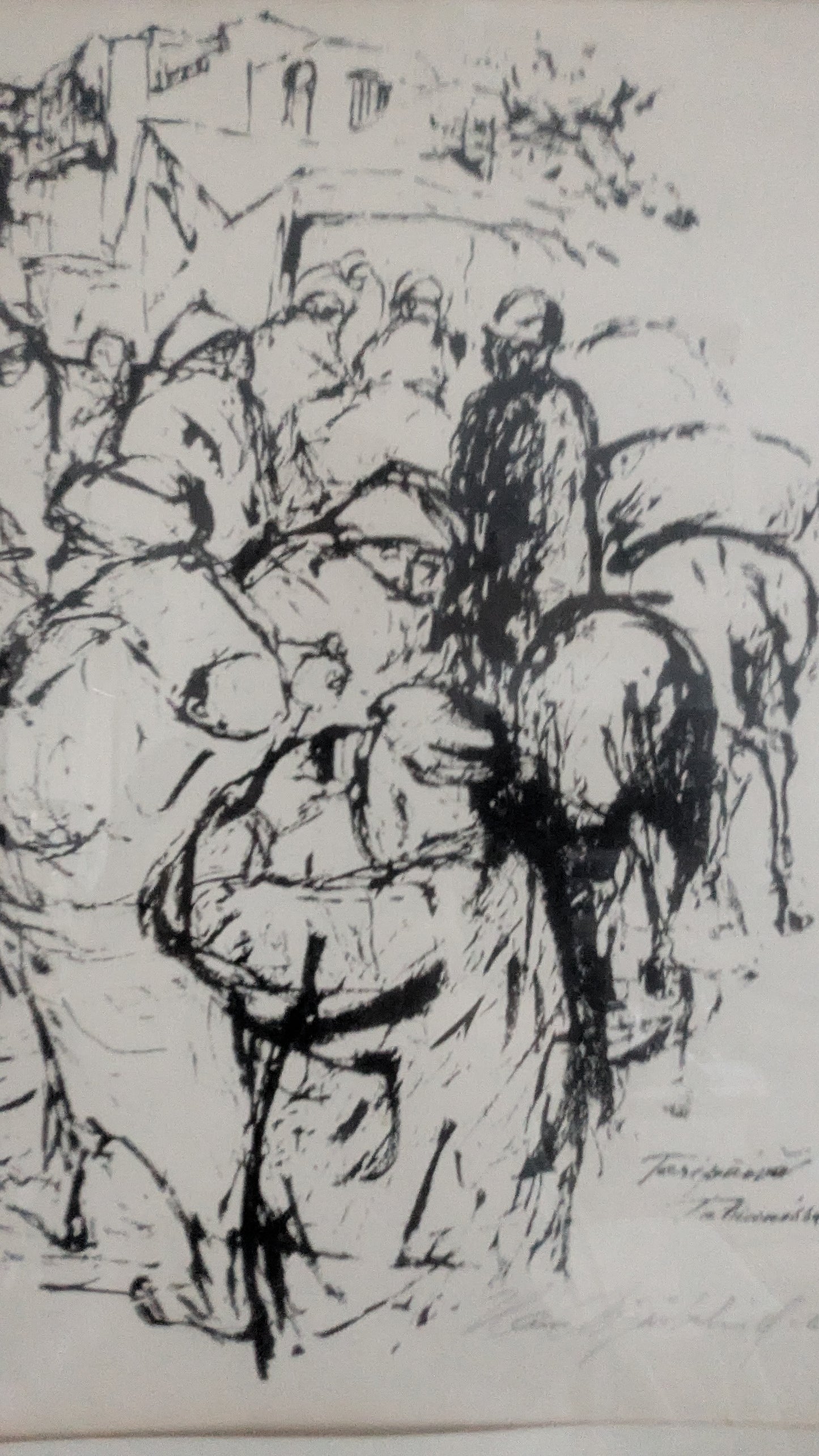 Hans Björklind - Toripäivä (Signeerattu Grafiikka 1962)