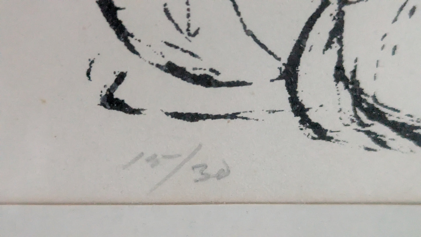 Hans Björklind - Toripäivä (Signeerattu Grafiikka 1962)