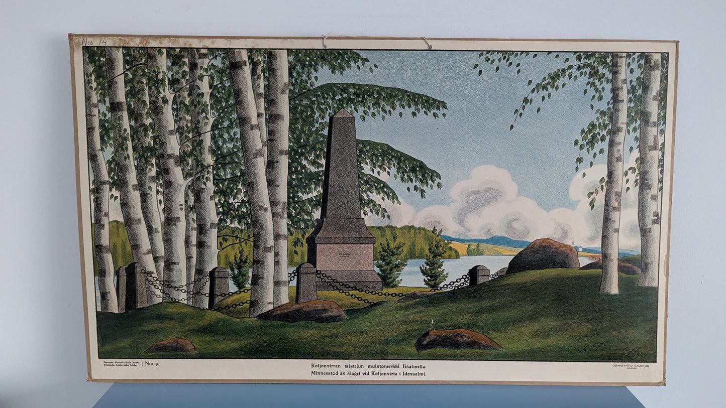 Opetustaulu Koljonvirran Taistelun Muistomerkki Iisalmella (Alexander Paischeff)