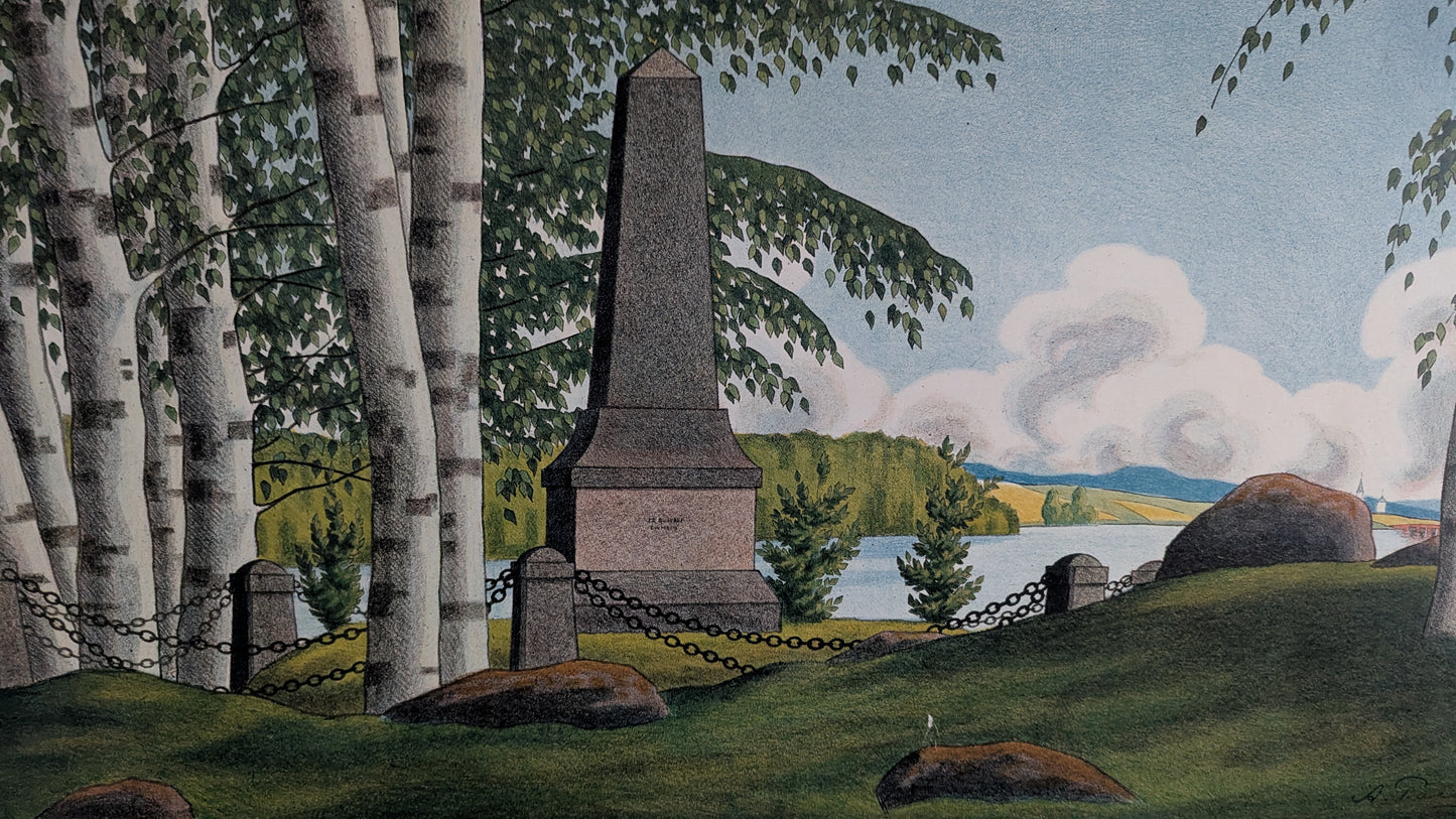 Opetustaulu Koljonvirran Taistelun Muistomerkki Iisalmella (Alexander Paischeff)