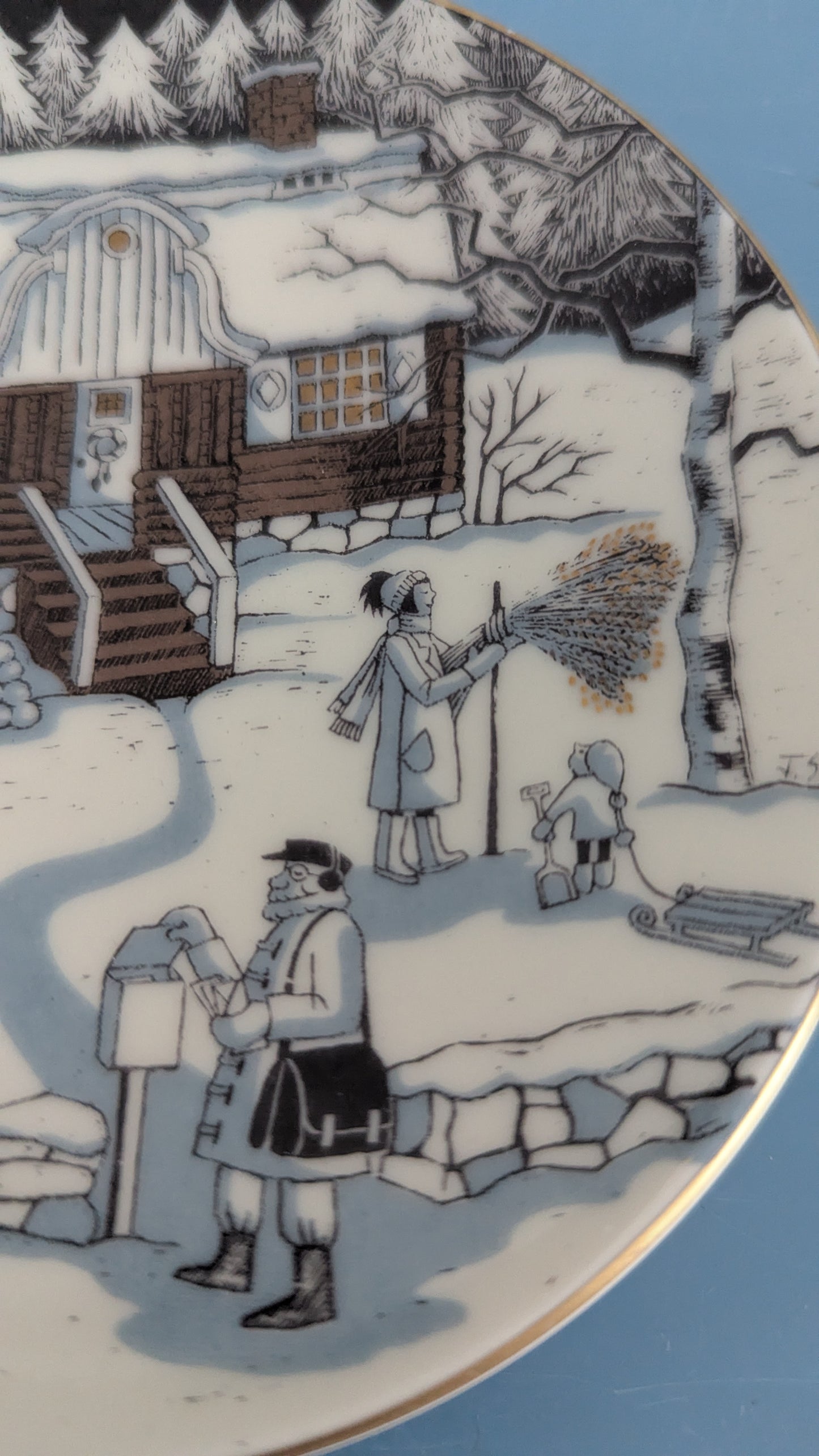 Arabia Joululautanen / Seinälautanen (1993-1995, Tove Slotte-Elevant)