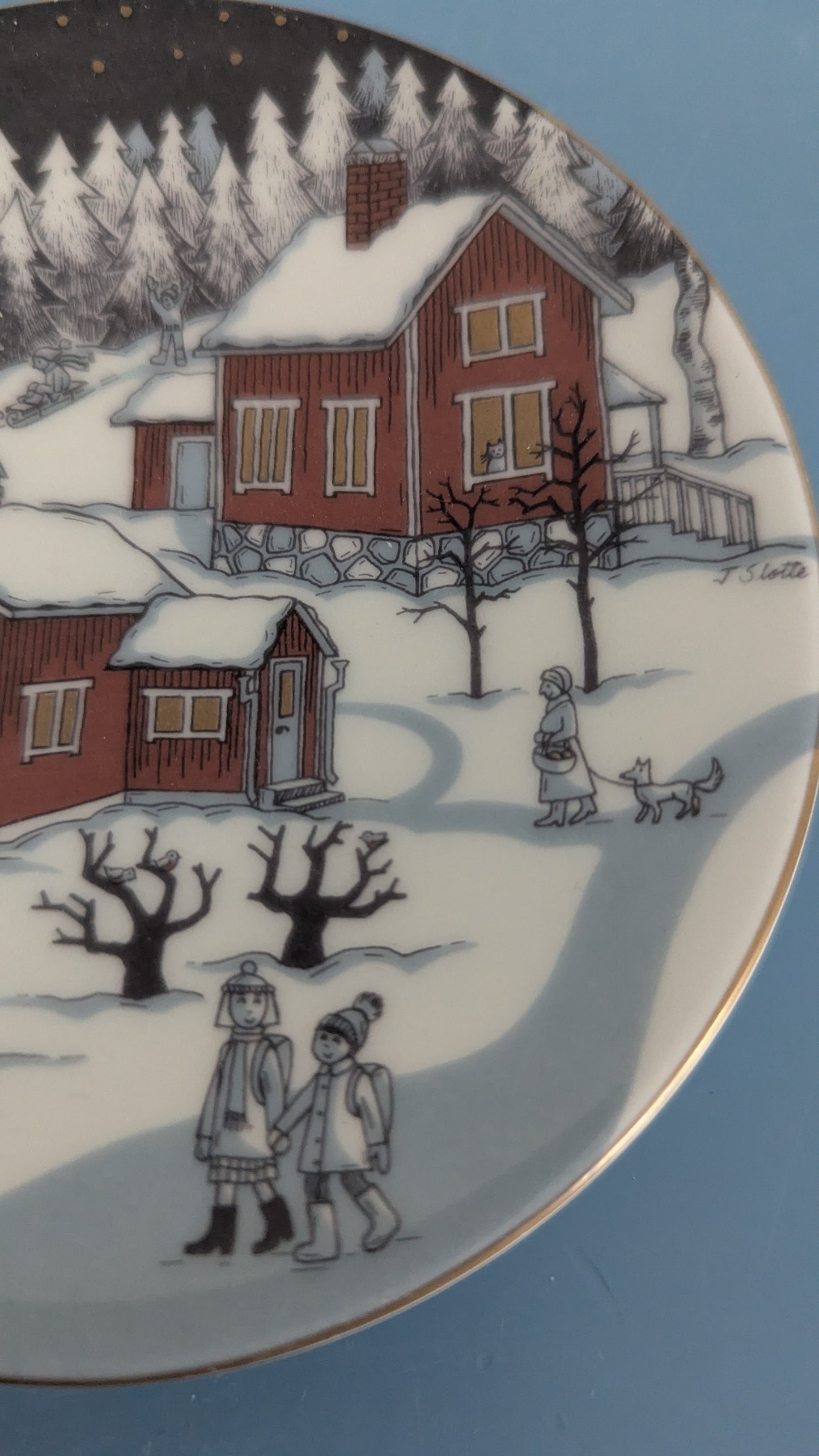 Arabia Joululautanen / Seinälautanen (1993-1995, Tove Slotte-Elevant)