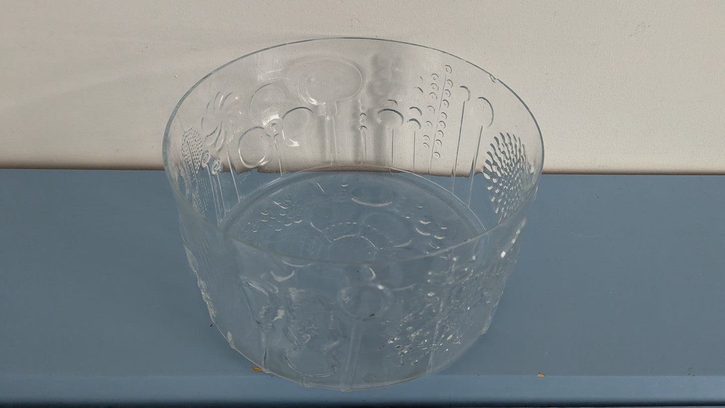 Nuutajärvi / Iittala - Flora Malja / Tarjoilukulho (ISO, 1966-1991, Oiva Toikka)