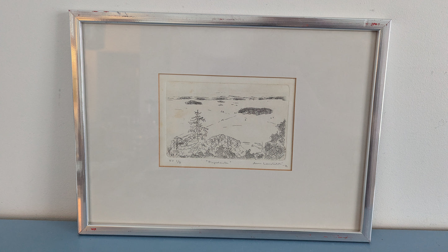 Anne Lauslahti - Pispalasta (Signeerattu Grafiikka 1984)