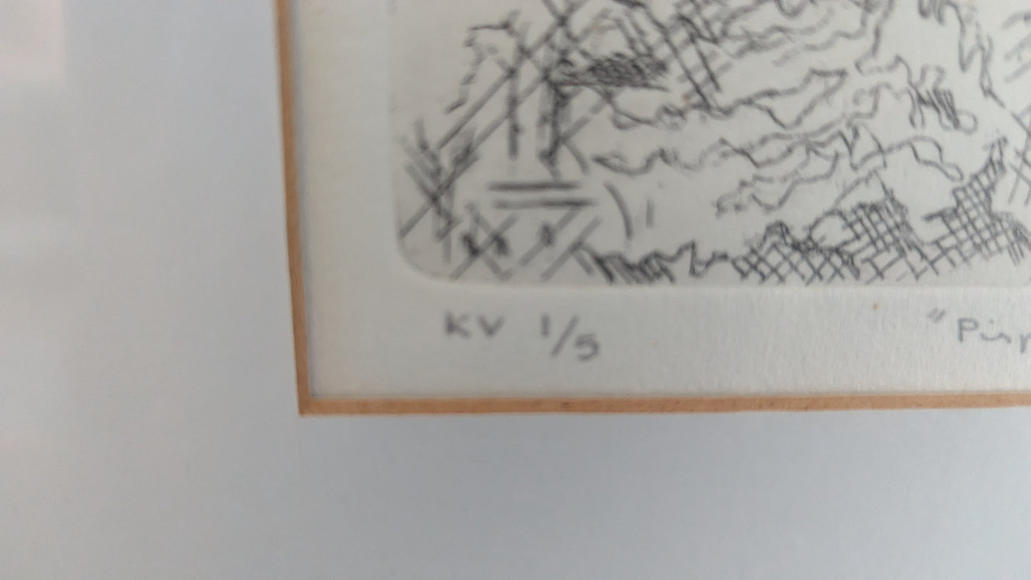 Anne Lauslahti - Pispalasta (Signeerattu Grafiikka 1984)