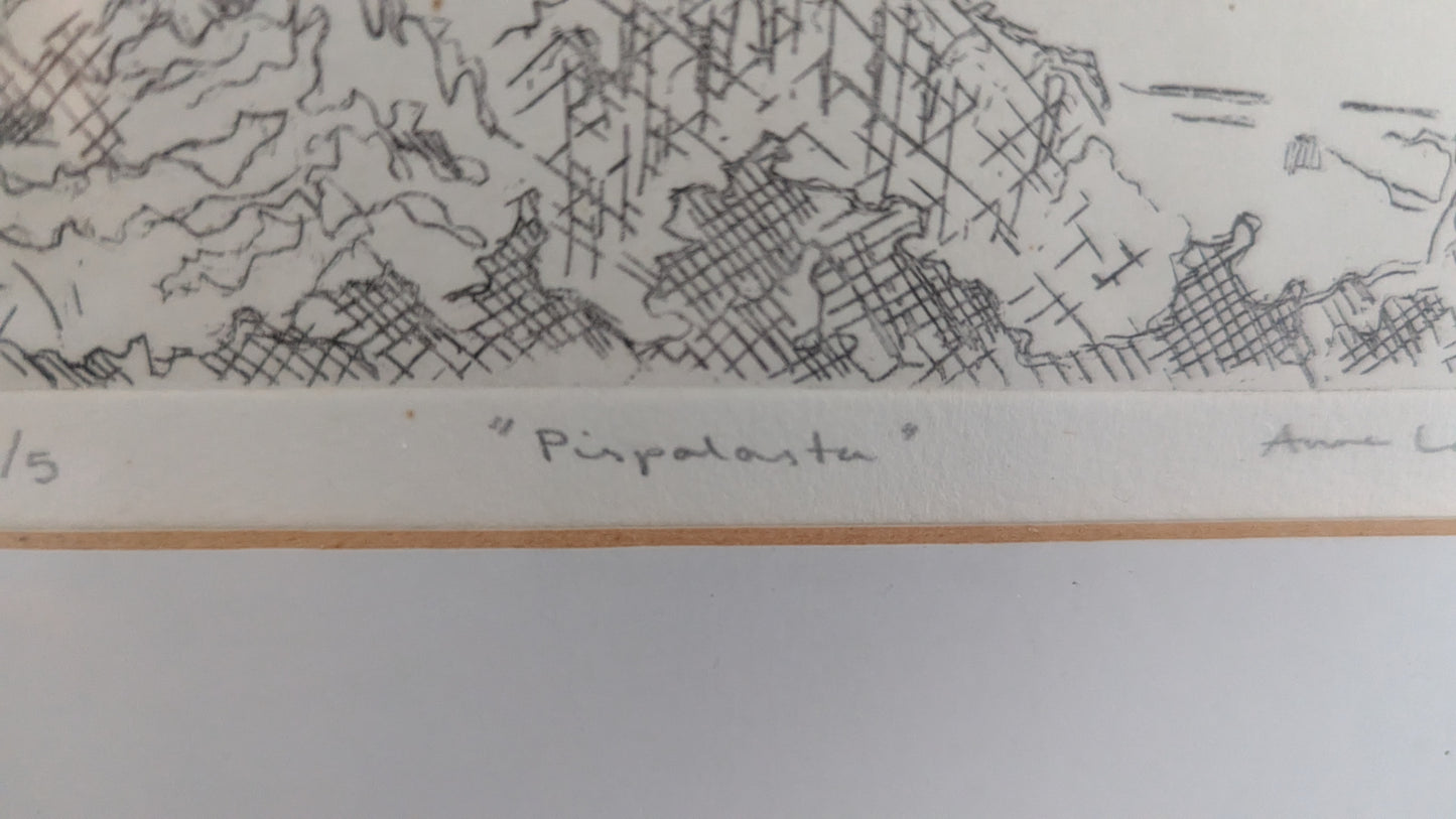 Anne Lauslahti - Pispalasta (Signeerattu Grafiikka 1984)