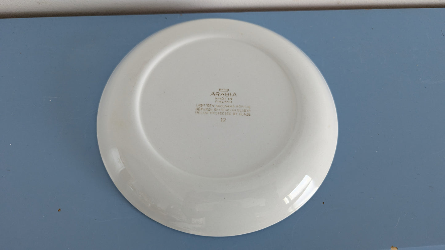 Arabia Colora Leivoslautanen / Leipälautanen (6kpl, 1957-1960, Raija Uosikkinen)