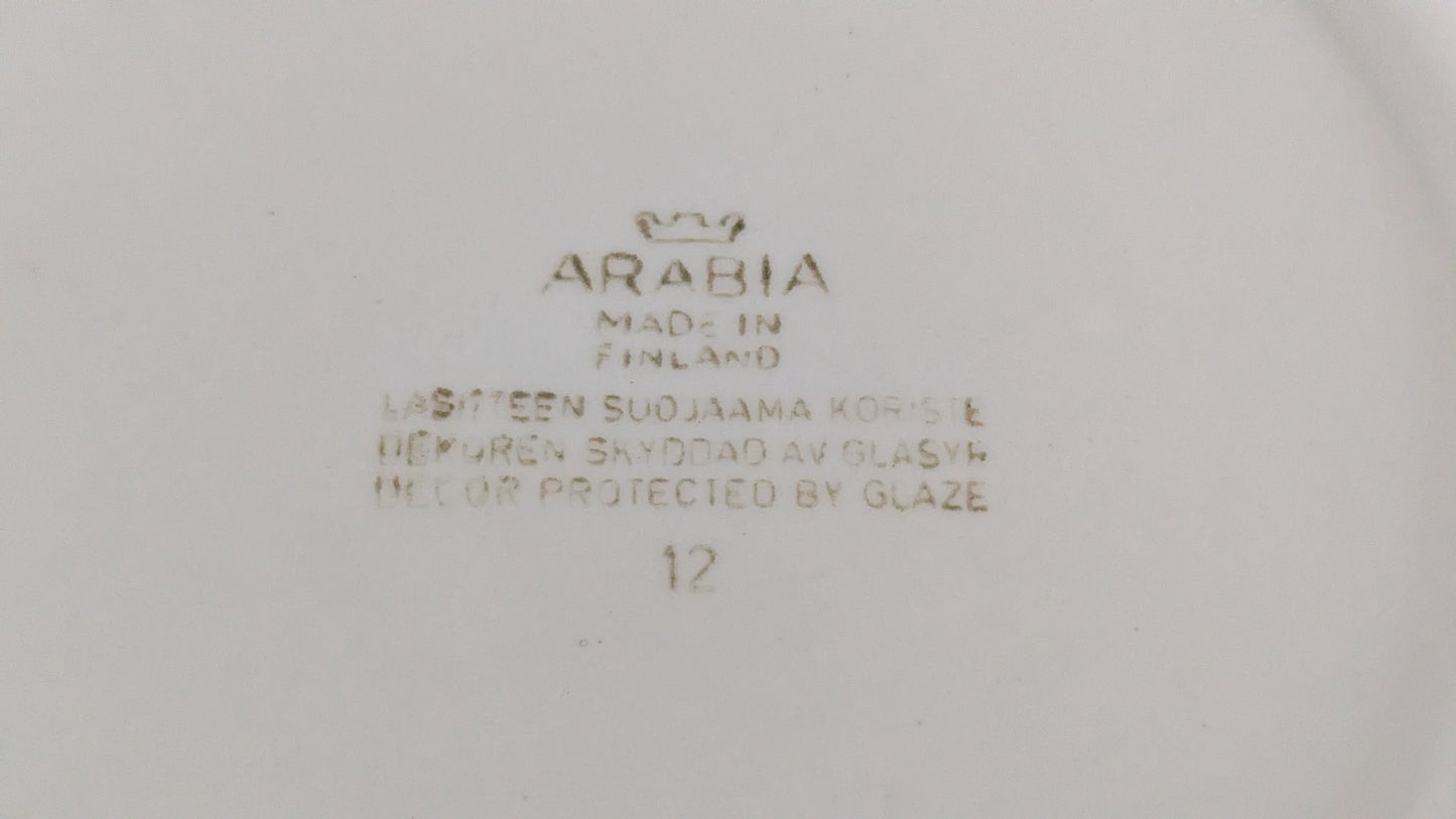 Arabia Colora Leivoslautanen / Leipälautanen (6kpl, 1957-1960, Raija Uosikkinen)