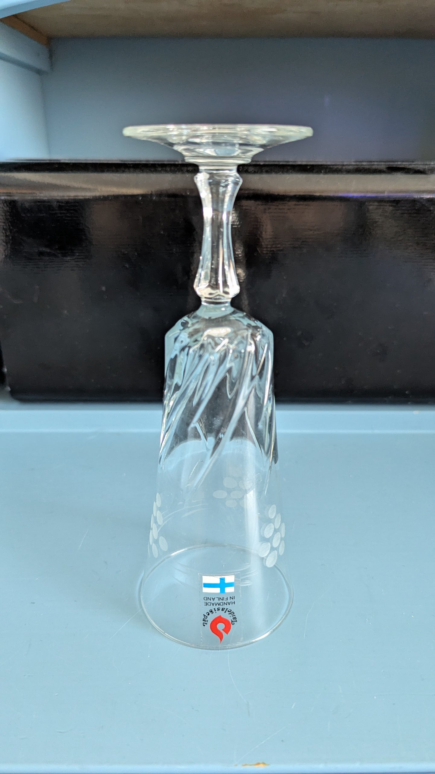 Taidelasisepät - Kuvioetsatut Kuohuviinilasi (7kpl, Tarrat Paikalla)