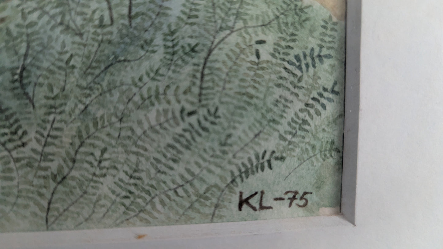 KL - Signeerattu Akvarellimaalaus (1975)