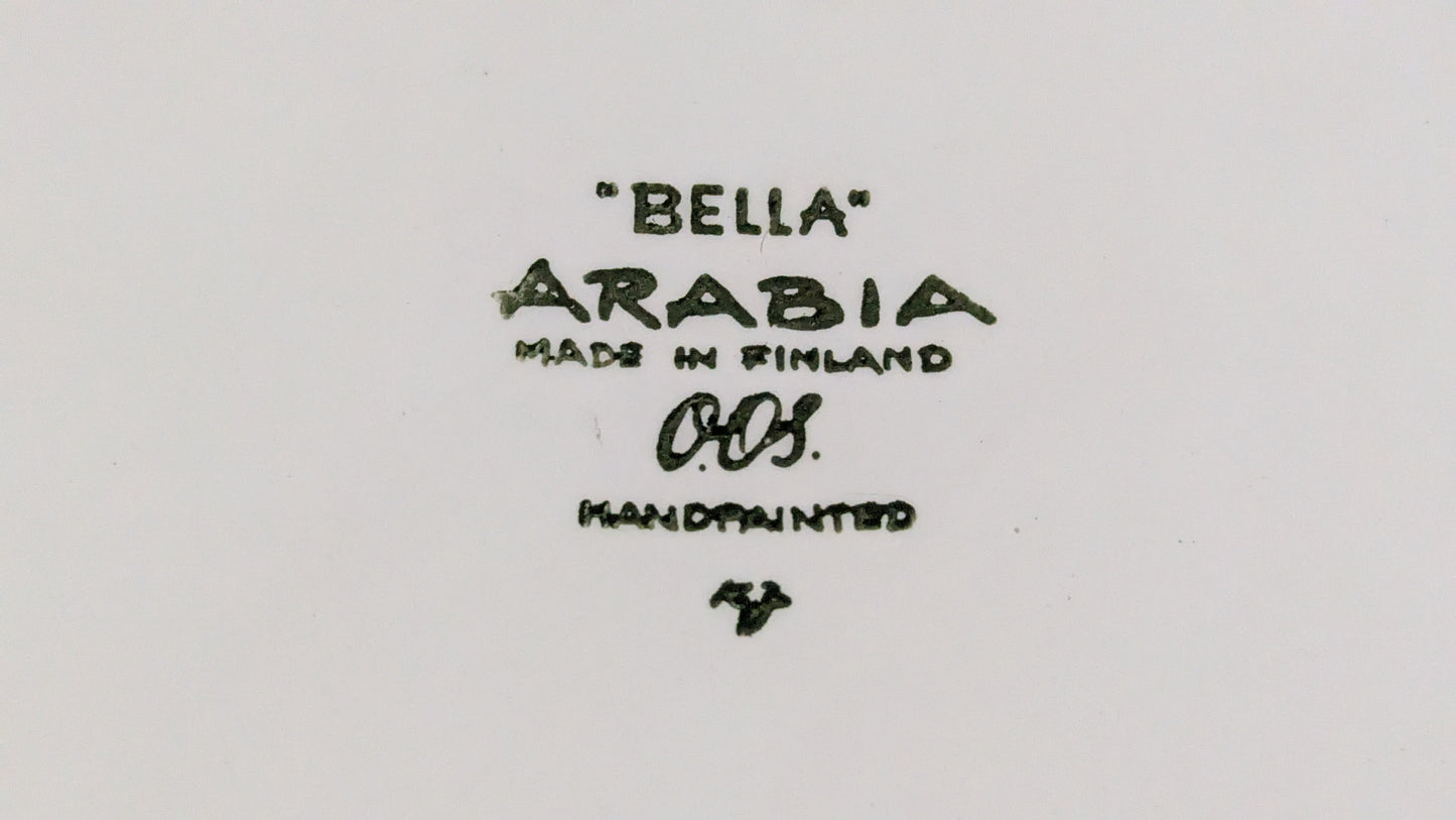 Arabia Bella Tarjoiluvati / Uunivuoka (Käsinmaalattu, Signeerattu, Olga Osol)