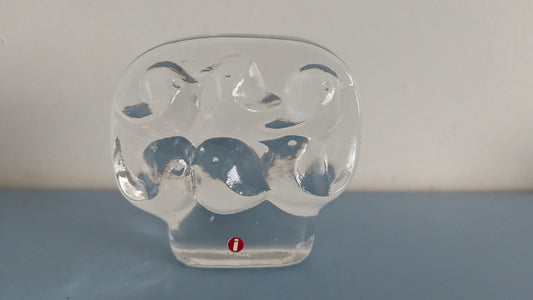 Iittala Lintupuu Lasipaino / Paperipaino (Jorma Vennola, 1979-1982)
