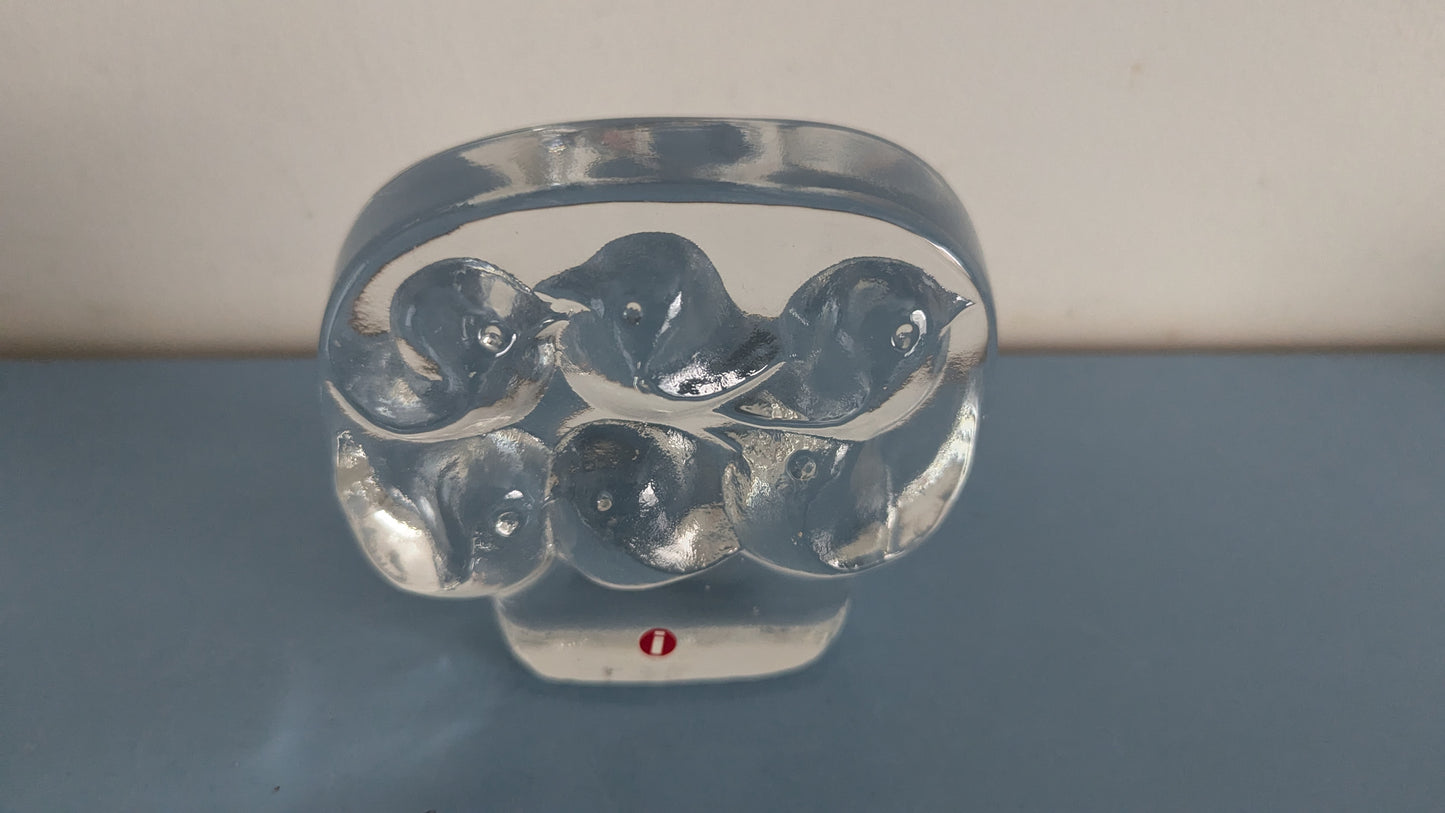 Iittala Lintupuu Lasipaino / Paperipaino (Jorma Vennola, 1979-1982)