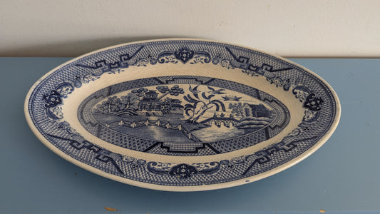 Arabia Willow Tarjoiluvati / Vati (1893-1933, Rotanhäntäleimalla)