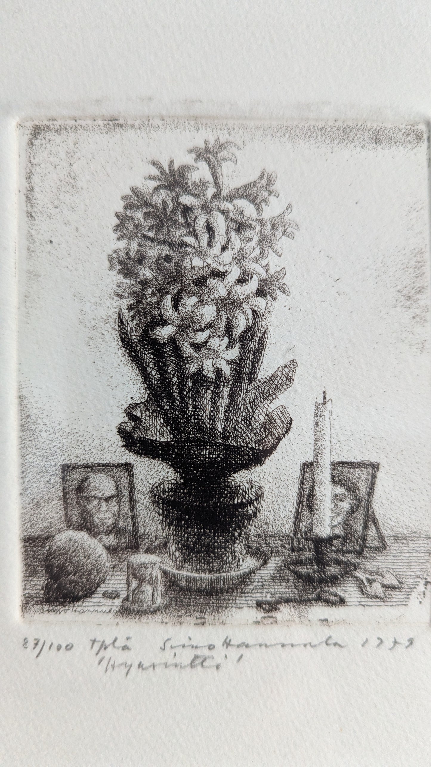 Simo Hannula - Hyasintti (Signeerattu Litografia 1979)