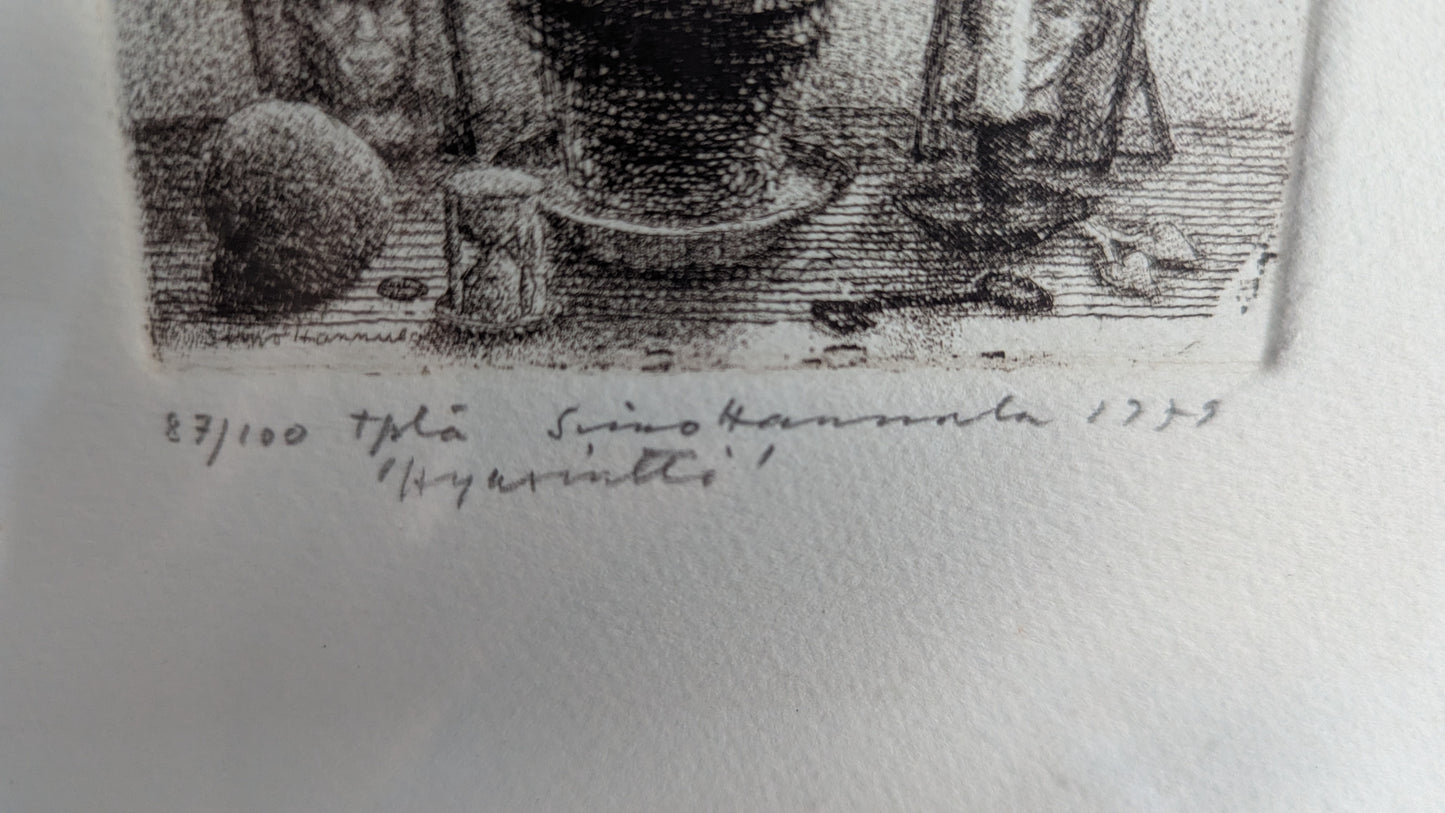 Simo Hannula - Hyasintti (Signeerattu Litografia 1979)