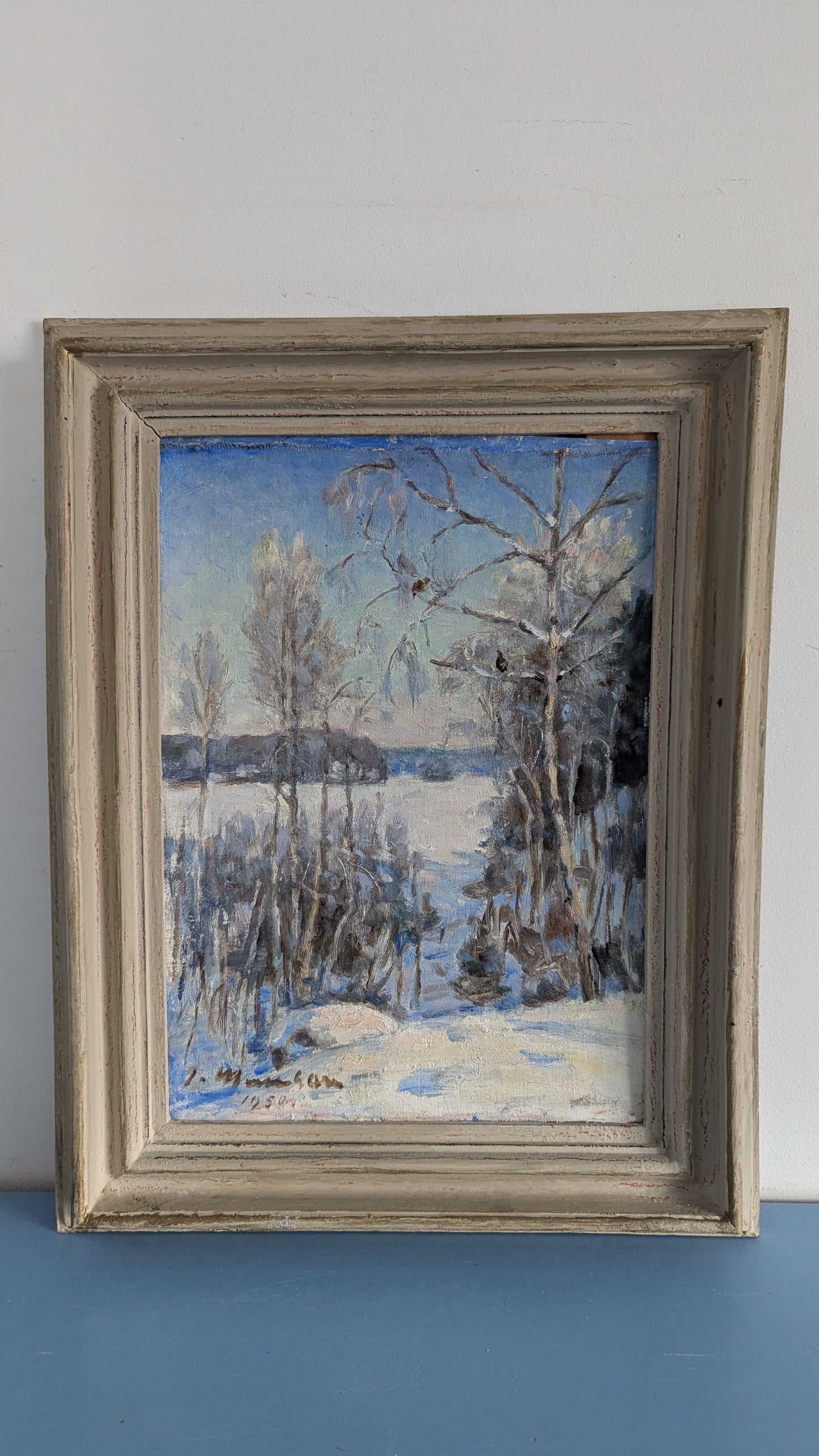 Janne Muusari - Signeerattu Öljyvärimaalaus (1950)