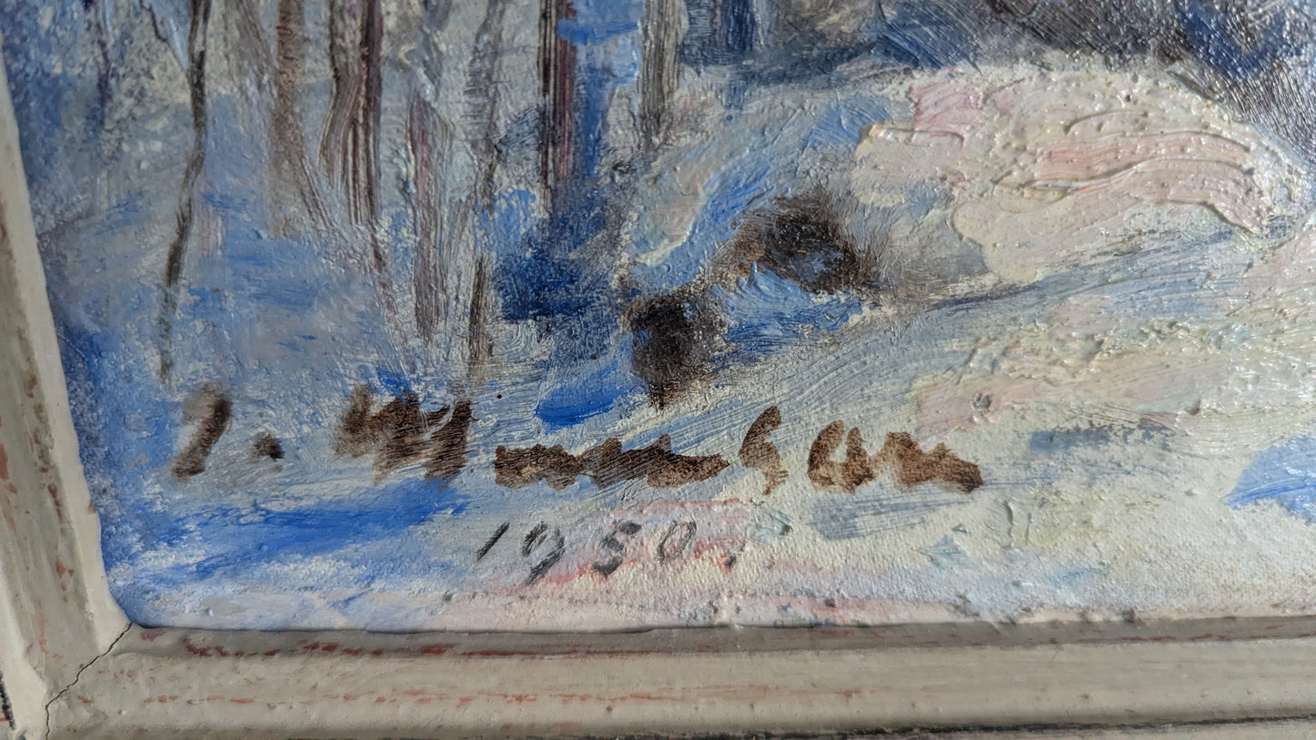 Janne Muusari - Signeerattu Öljyvärimaalaus (1950)