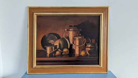 C. Ahlgren - Asetelma (Signeerattu Öljyvärimaalaus 1968)