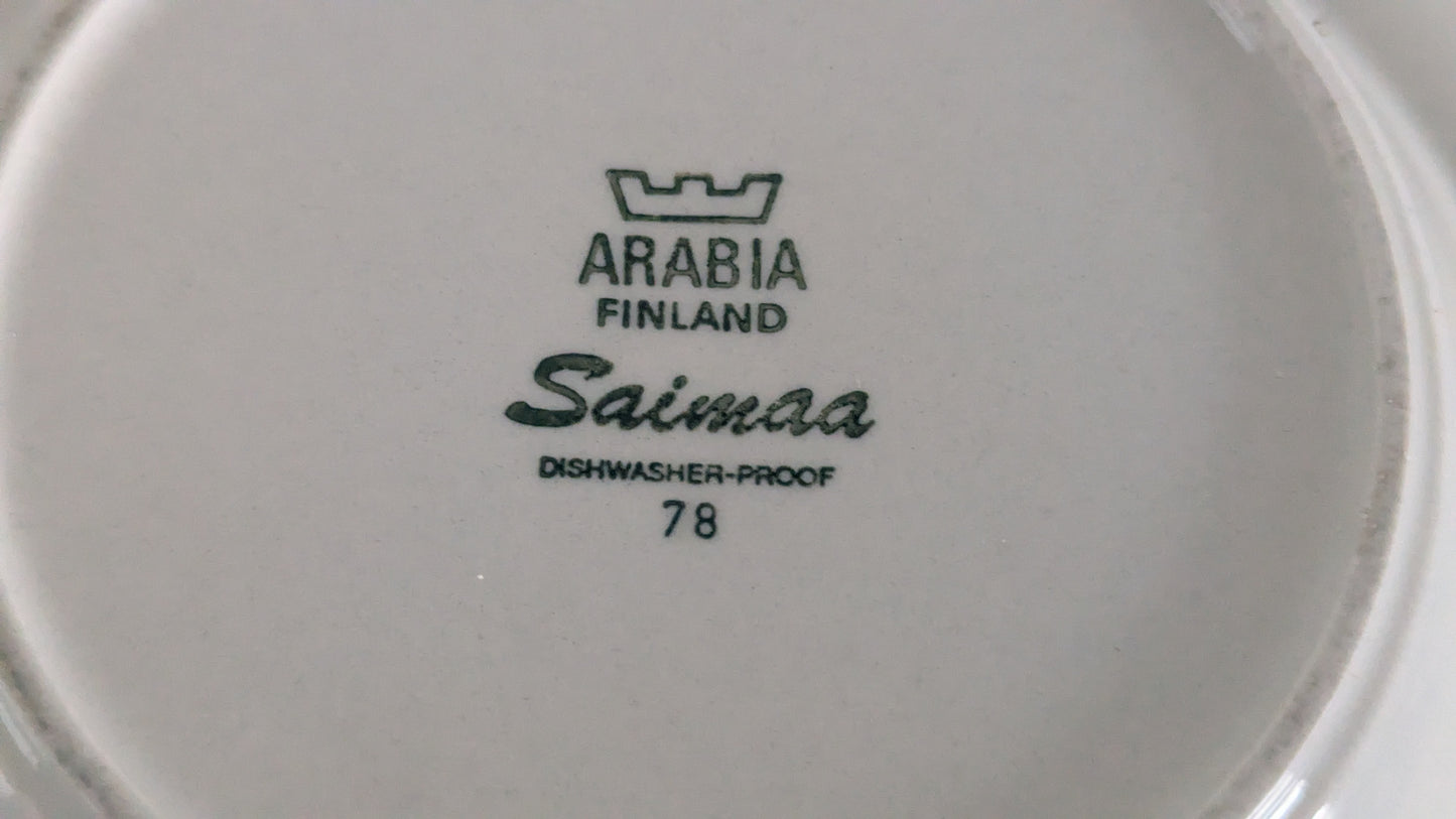 Arabia Saimaa Keittolautanen (4kpl, 1980-1985, Richard Lindh)