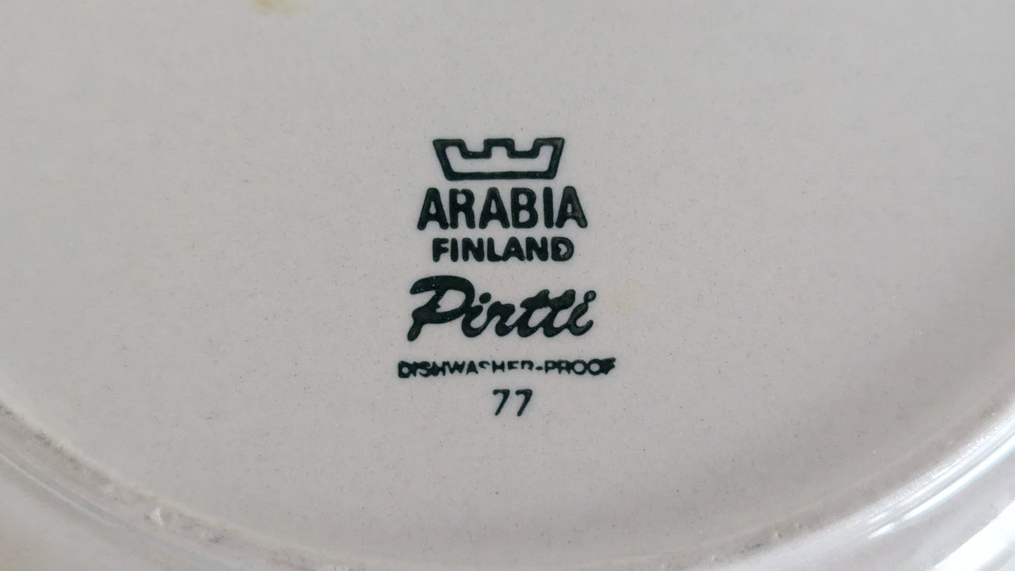 Arabia Pirtti Ruokalautanen (6kpl, 1971-1986, Raija Uosikkinen)