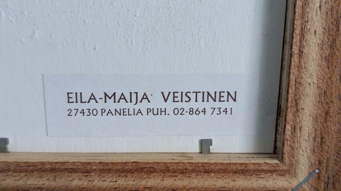 Eila-Maija Veistinen - Omena (Signeerattu Akvarellimaalaus 1999)