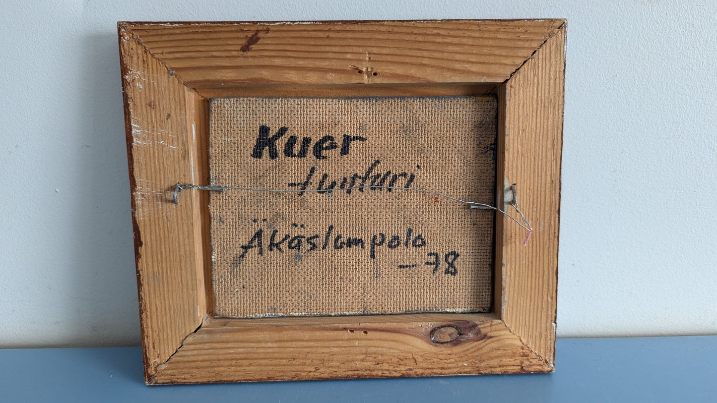 Kuer Tunturi Äkäslompolo (Öljyvärimaalaus 1978)
