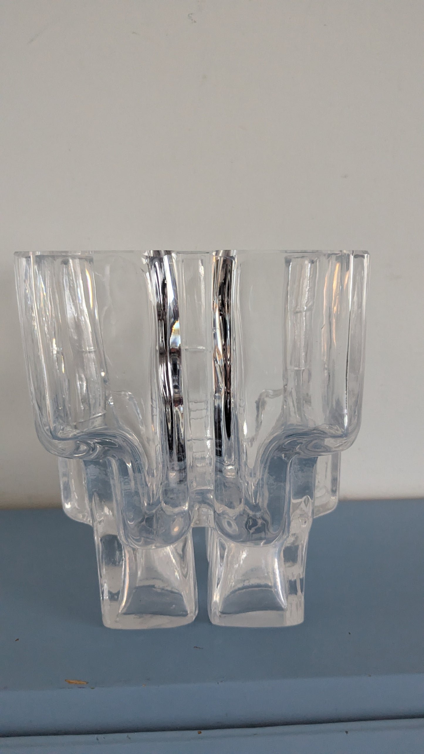 Riihimäen Lasi Paalutalo Maljakko (ISO, 1968-1972, Signeerattu, Helena Tynell)