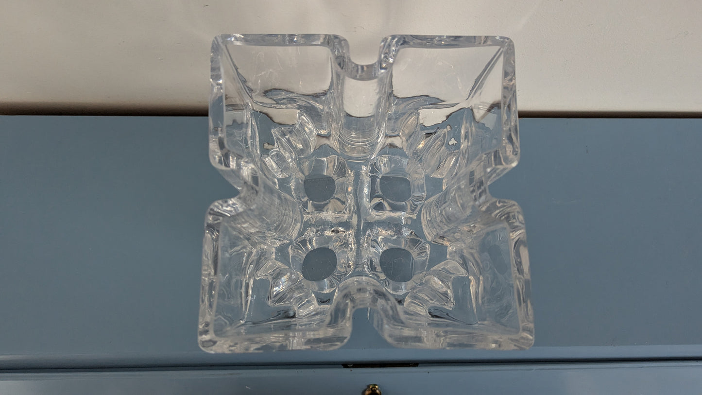 Riihimäen Lasi Paalutalo Maljakko (ISO, 1968-1972, Signeerattu, Helena Tynell)