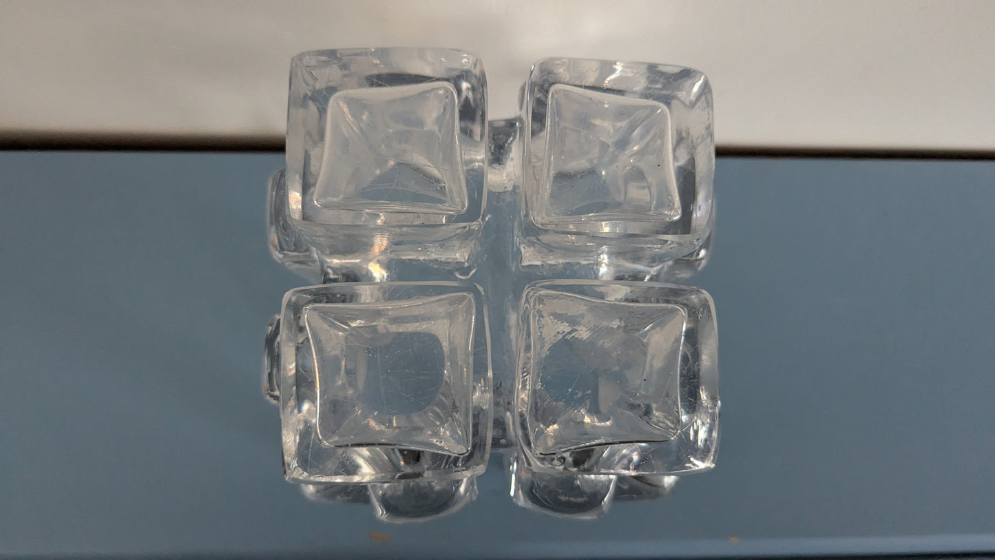 Riihimäen Lasi Paalutalo Maljakko (ISO, 1968-1972, Signeerattu, Helena Tynell)