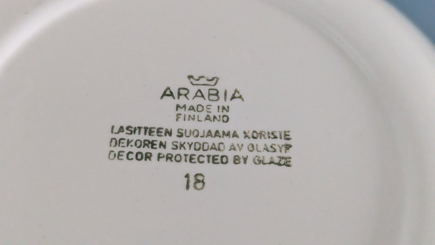 Arabia R2 Leipälautanen / Leivoslautanen (3kpl, 1955-1964, Raija Uosikkinen)