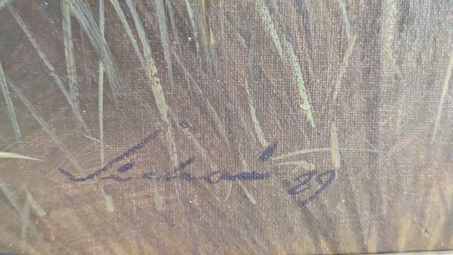 Signeerattu Öljyvärimaalaus Vuodelta 1989