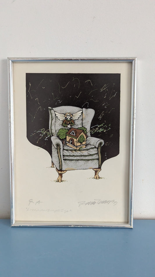 Raimo Kanerva - Luonnonsuojelija (Signeerattu Grafiikka, 1979)