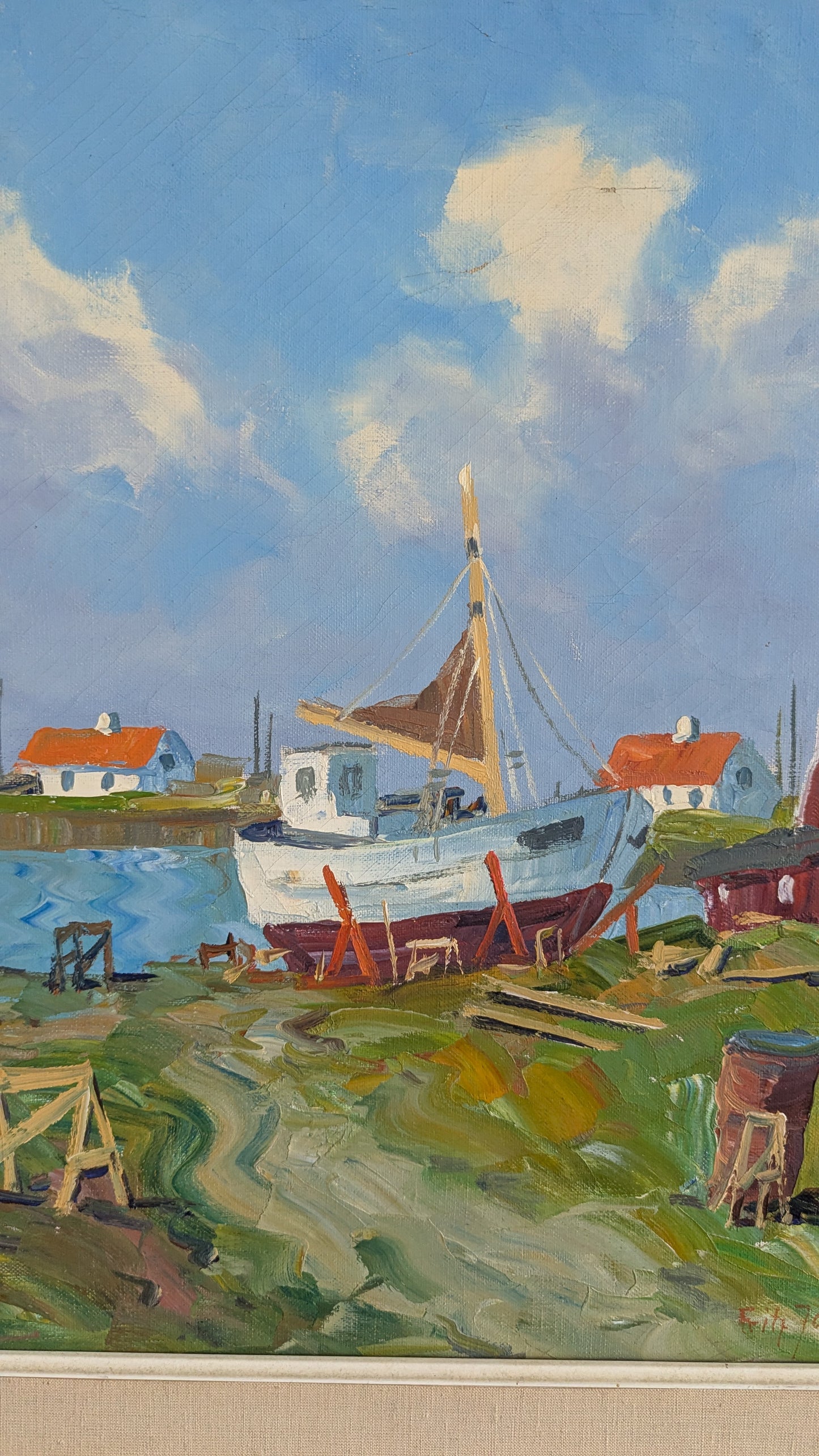 Fritz Jacobsen - Signeerattu Öljyvärimaalaus