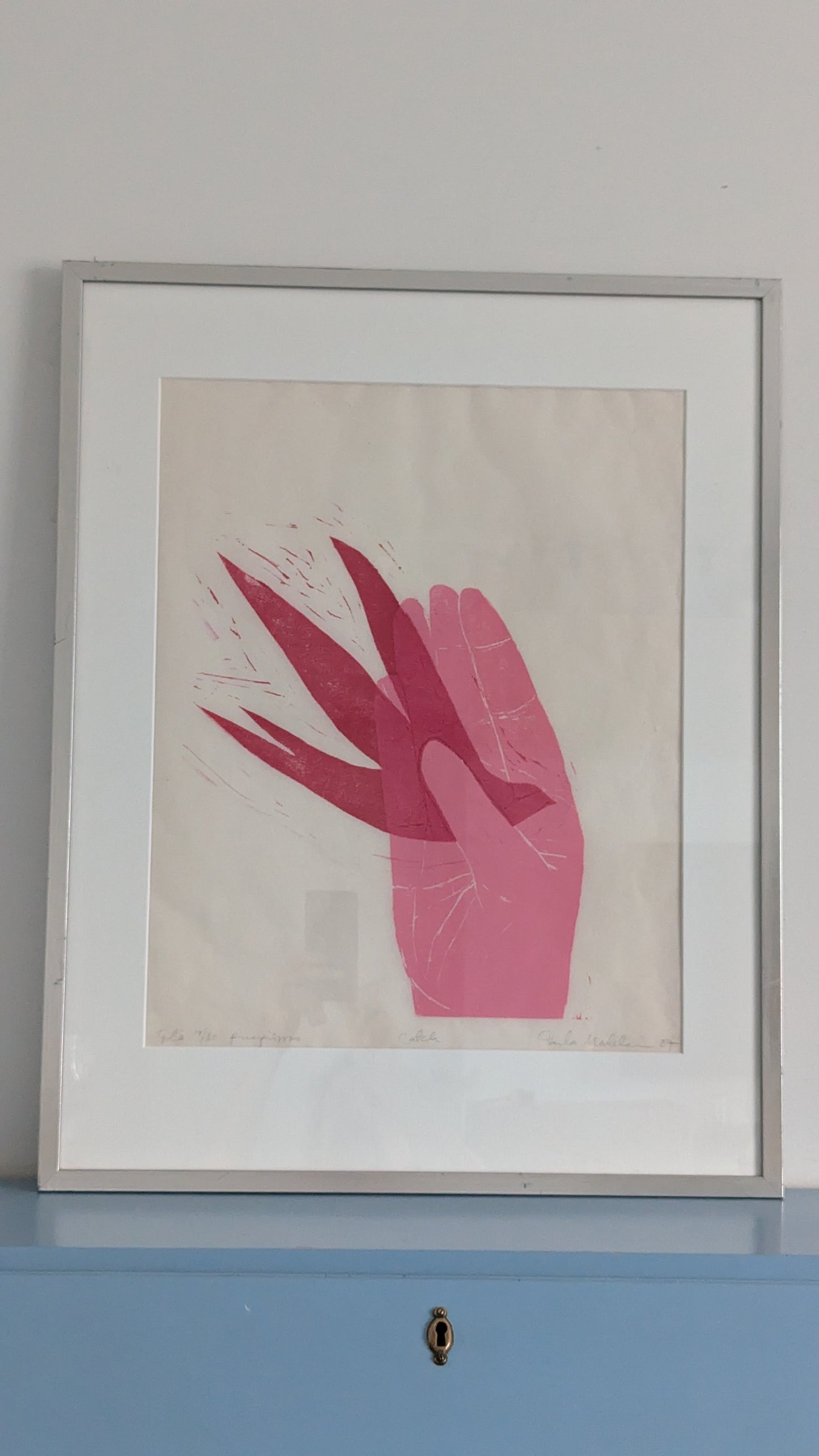 Paula Martikainen - Catch (Signeerattu Puupiirros 2007)
