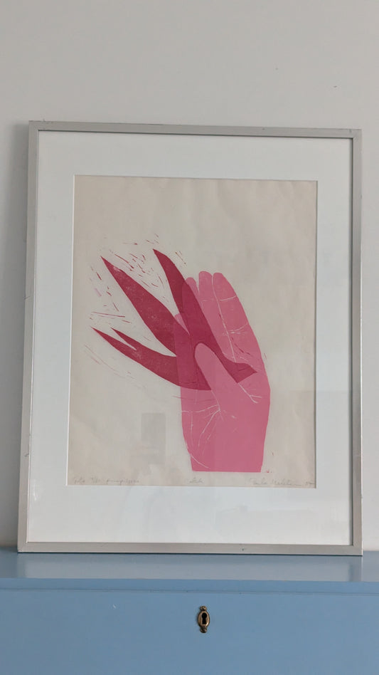 Paula Martikainen - Catch (Signeerattu Puupiirros 2007)