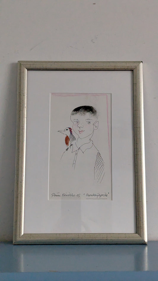 Pentti Koivikko - Papukaijapoika (Signeerattu Sekatekniikka 2007)